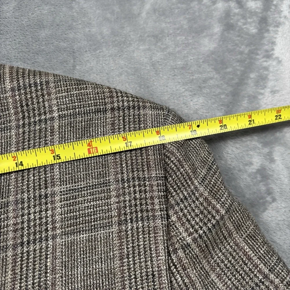 Jos A Bank Reserve 40L E Thomas Italy Wool Silk Linen Sport Coat Plaid Blazer